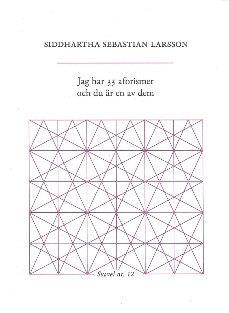 Jag har 33 aforismer och du är en av dem