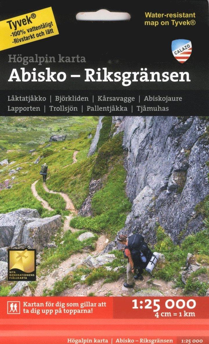 Högalpin karta Abisko, Björkliden - Riksgränsen 1:25.000