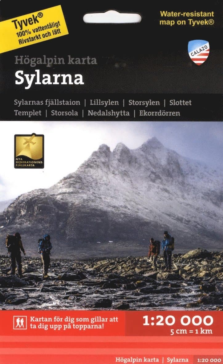 Högalpin karta Sylarna 1:20.000