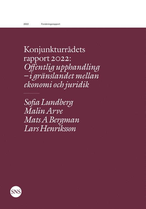 Konjunkturrådets rapport 2022. Offentlig upphandling