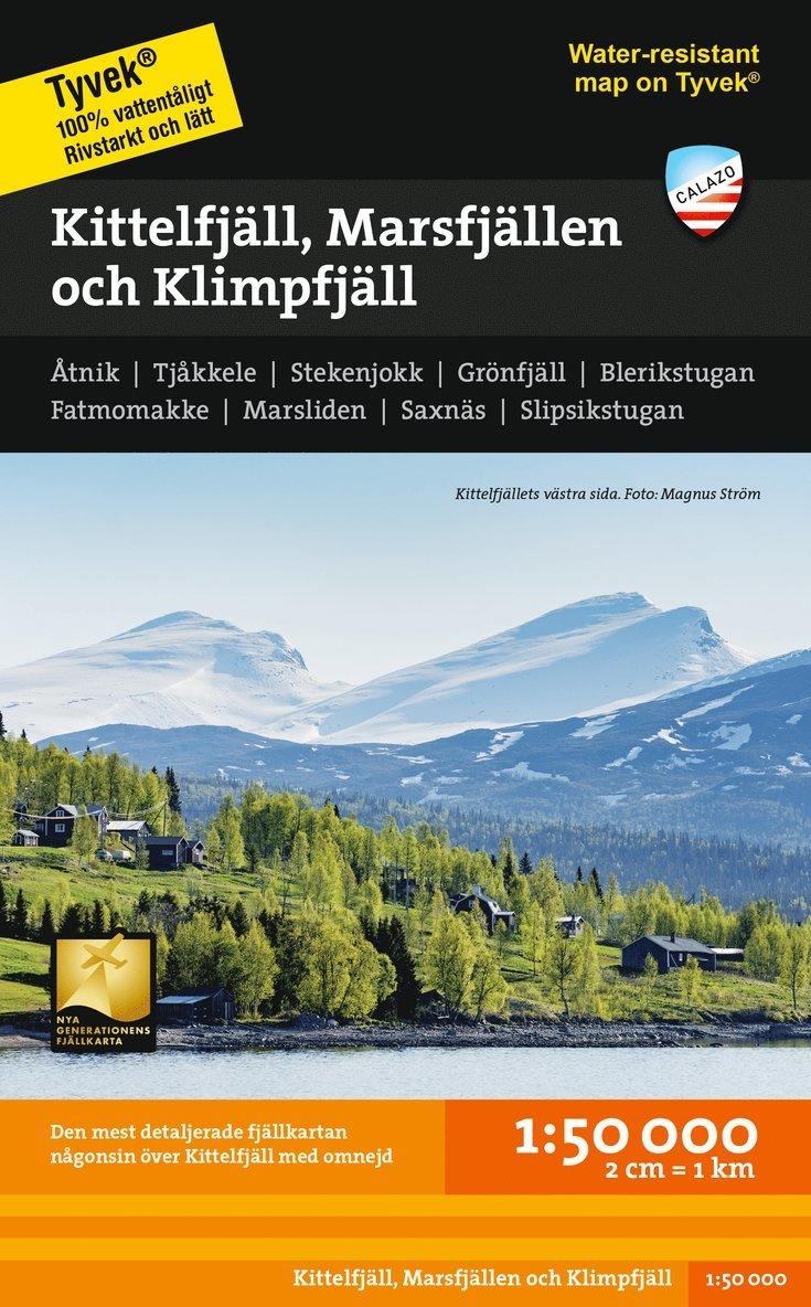 Kittelfjäll, Marsfjällen och Klimpfjäll 1:50 000