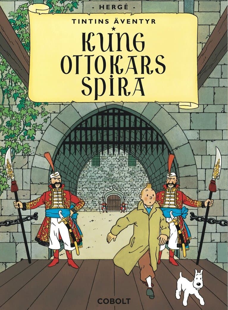 Omslag till boken Kung Ottokars spira av Hergé