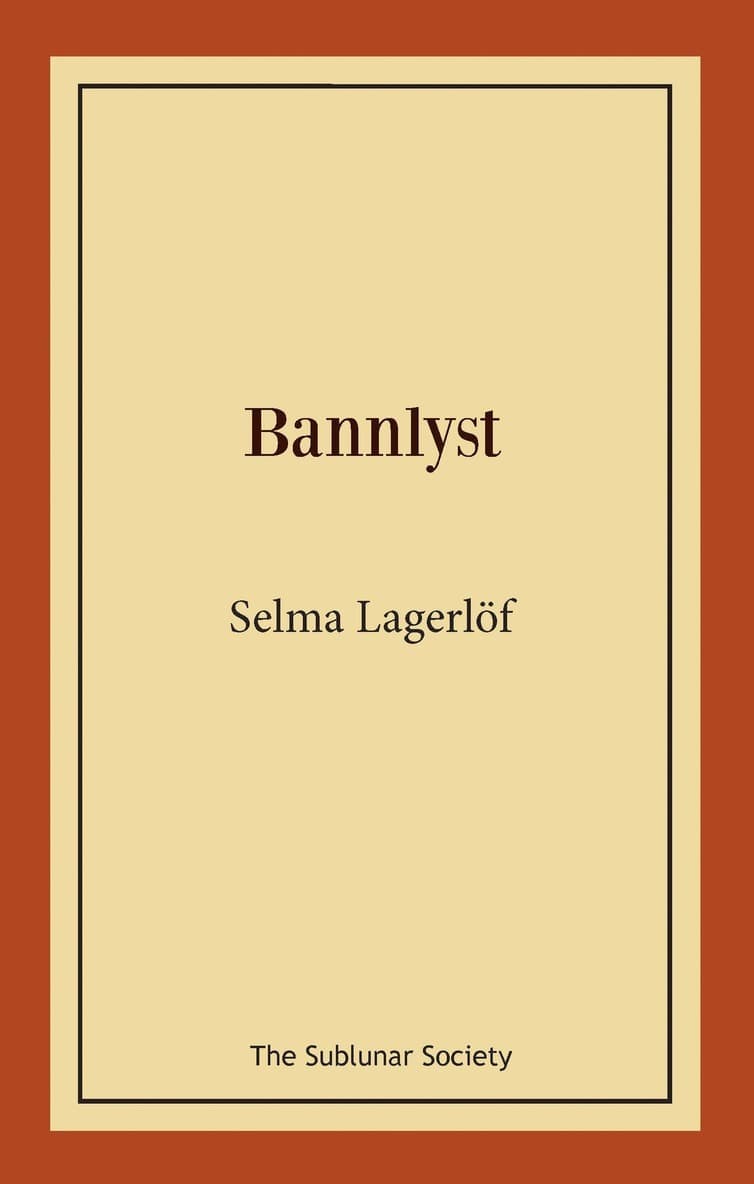 Omslag till boken Bannlyst av Selma Lagerlöf