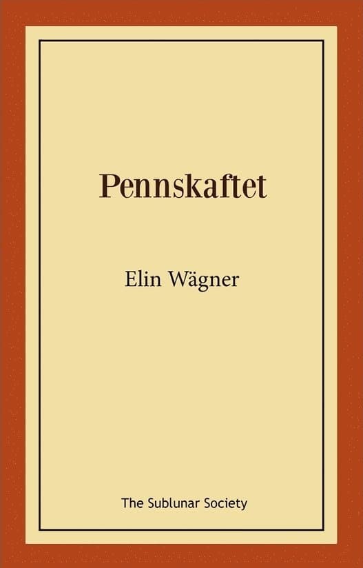 Omslag till boken Pennskaftet av Elin Wägner