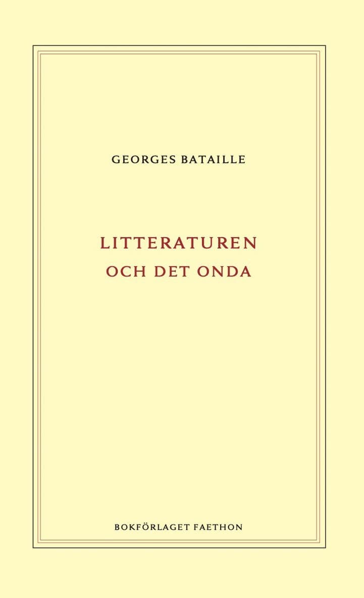 Litteraturen och det onda