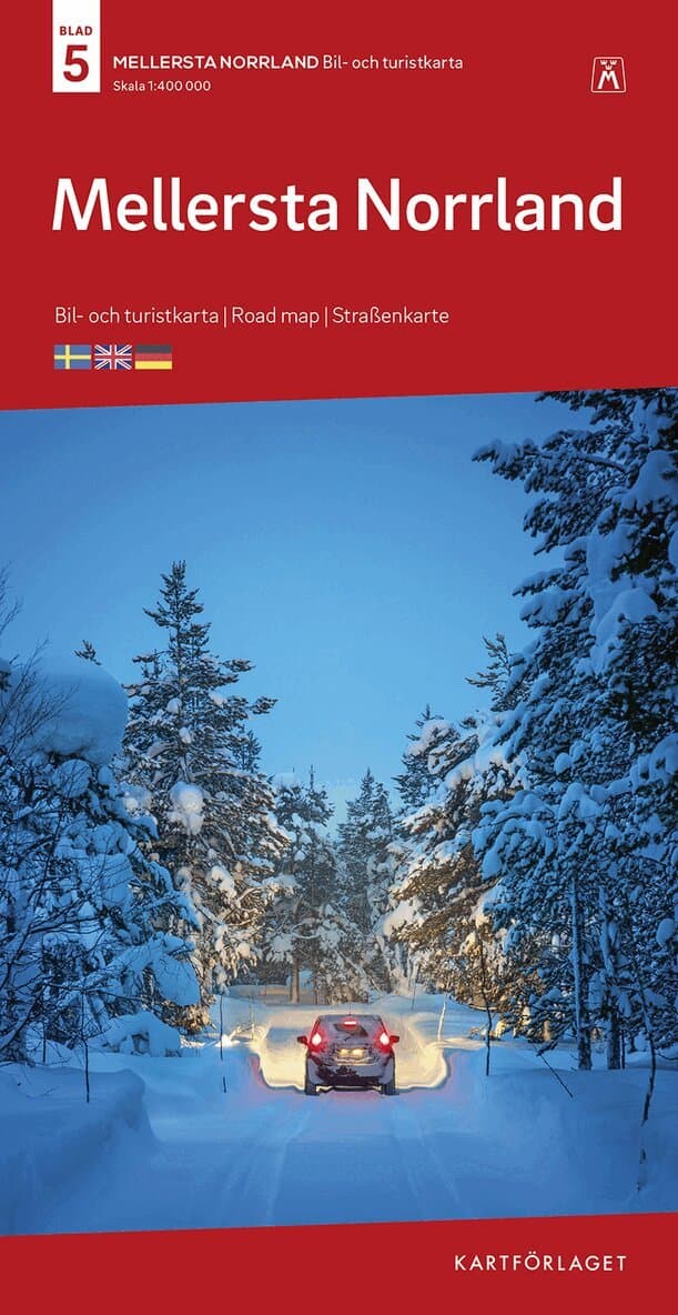 Mellersta Norrland Bil & Turistkarta Nr 5 : Skala 1:400.000