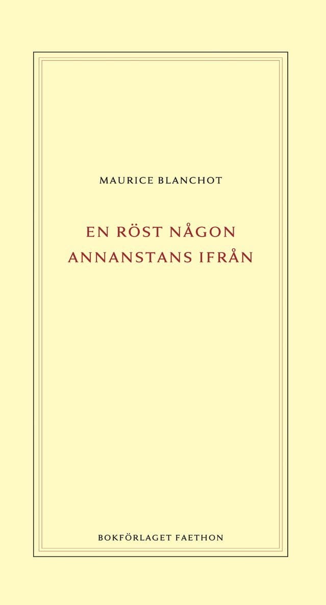 En röst någon annanstans ifrån