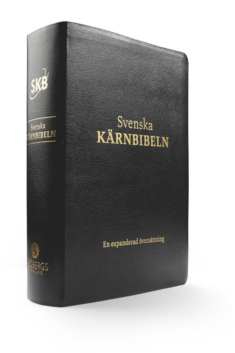 Svenska Kärnbibeln - helbibel, svart cabraskinn