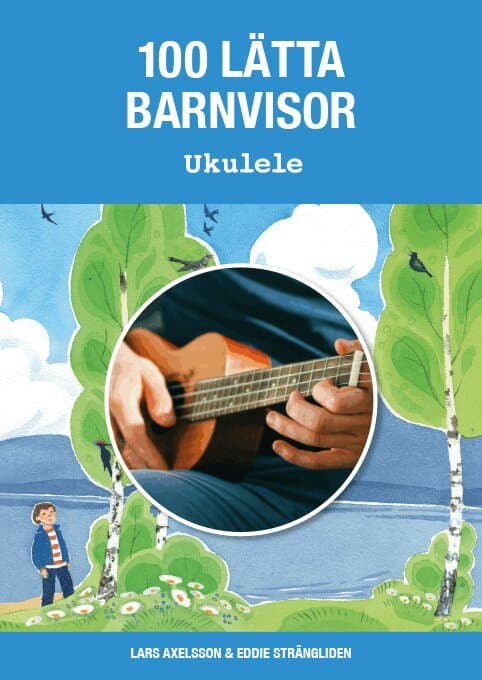 Omslag till boken 100 lätta barnvisor ukulele