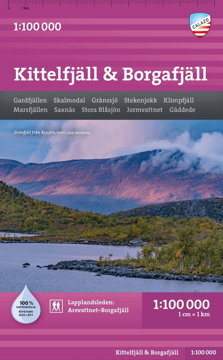 Kittelfjäll & Borgafjäll 1:100 000