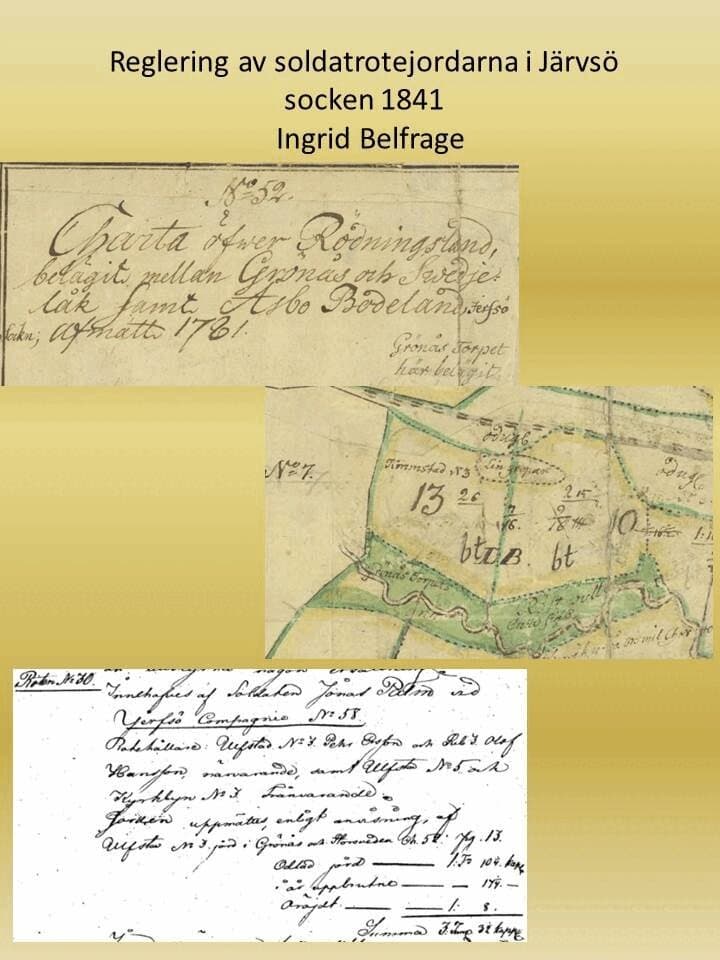 Reglering av soldatrotejordarna i Järvsösocken 1841