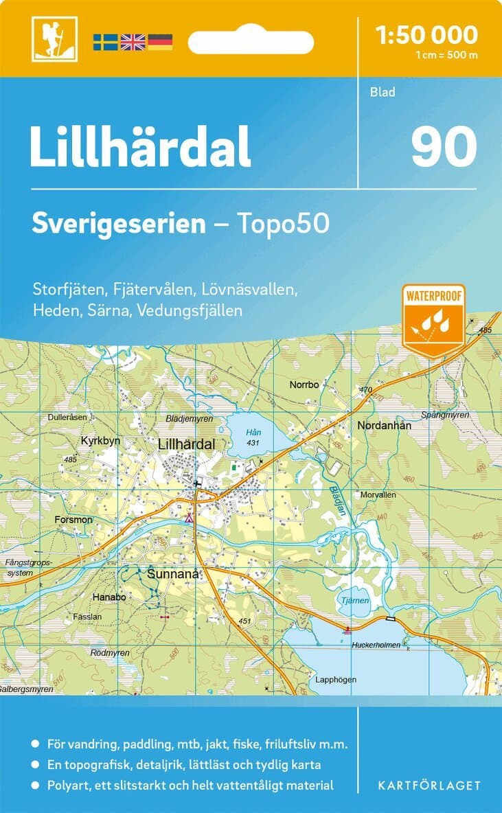 90 Lillhärdal Sverigeserien Topo50