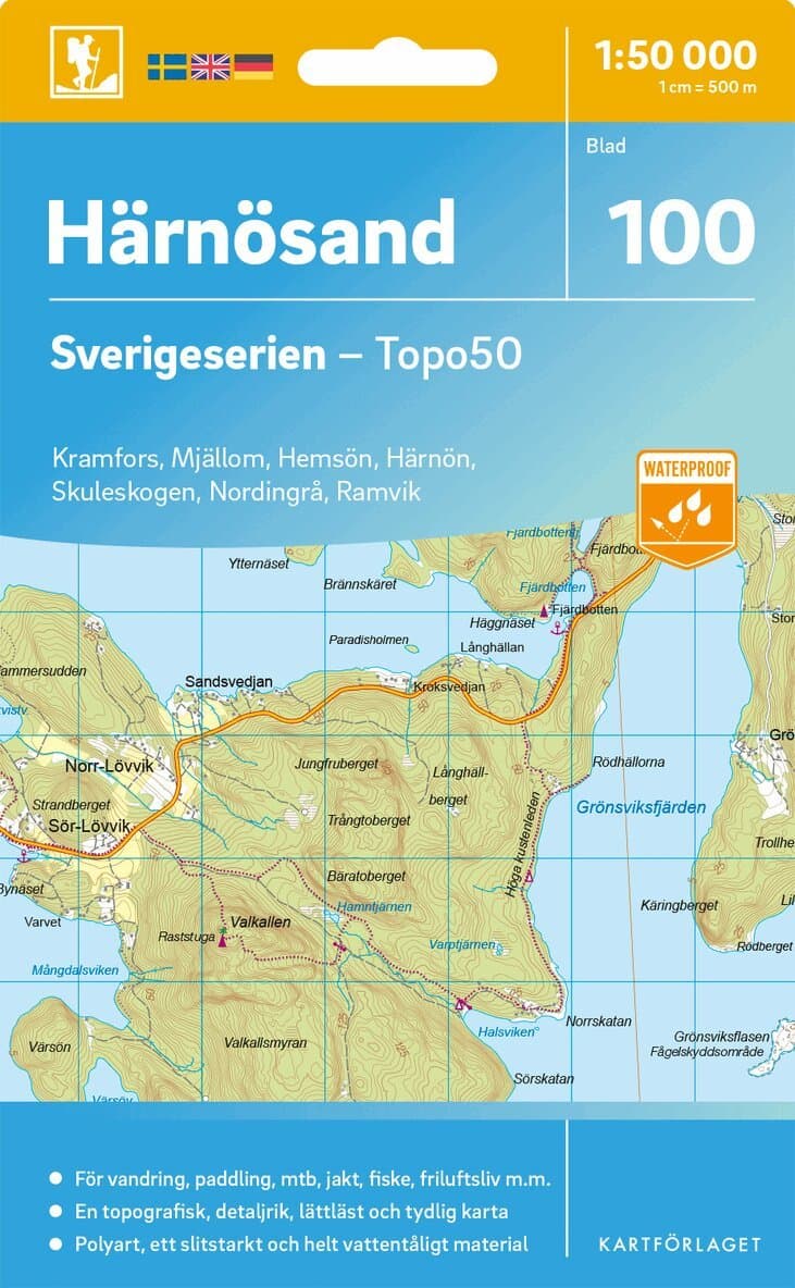 100 Härnösand Sverigeserien Topo50