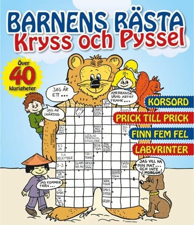 Omslag till boken Barnens bästa kryss och pyssel