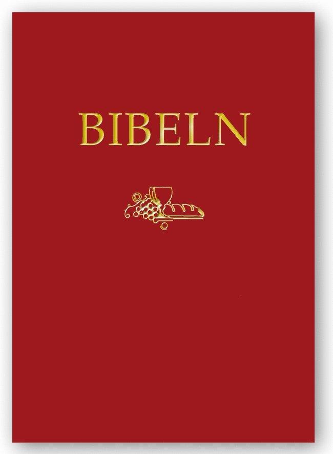 A4-bibel i storstil SFB15, röd skinnimitation