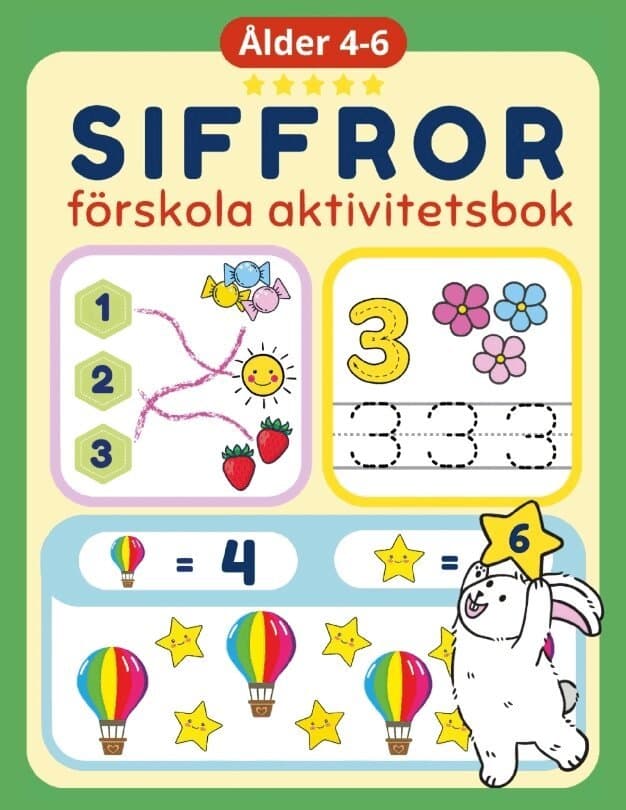 Siffror Förskola Aktivitetsbok: Träna på att skriva siffror och förstå deras betydelse