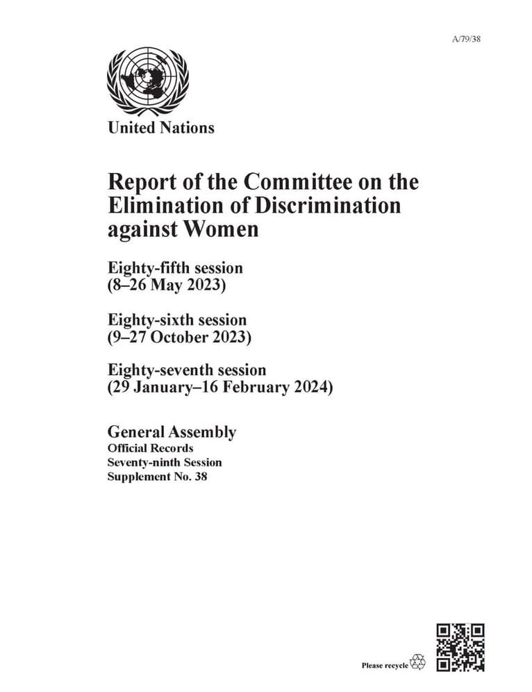 Report of the Committee on the Elimination of Discrimination Against Women, Seventy-ninth Session