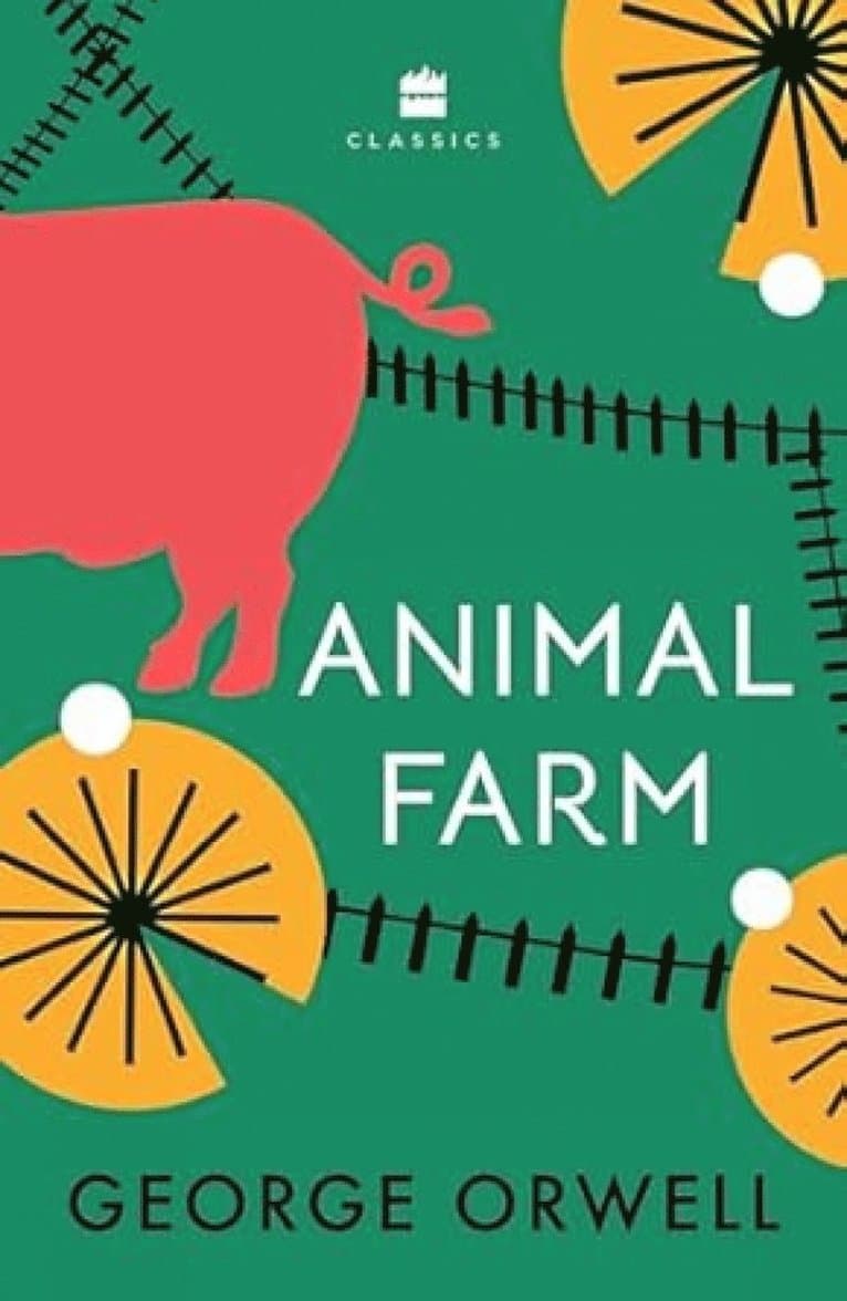 Omslag till boken Animal Farm av George Orwell