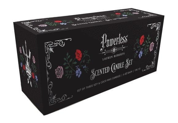 Lauren Roberts: Powerless Trilogy Scented Glass Candle Set (Set of 3)