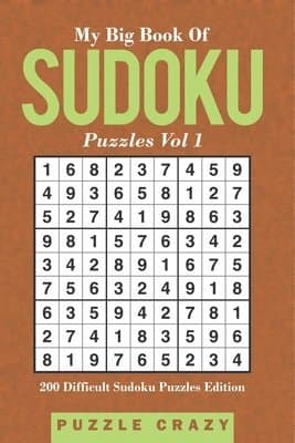 My Big Book Of Soduku Puzzles Vol 1