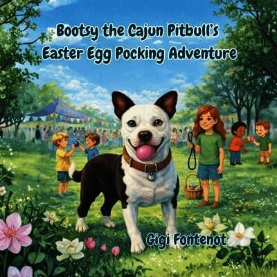 Bootsy the Cajun Pitbull's Easter Egg Pocking Adventure