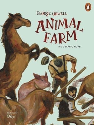 Omslag till boken Animal Farm av George Orwell