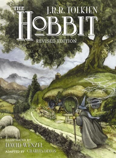Omslag till boken Hobbit av J. R. R. Tolkien