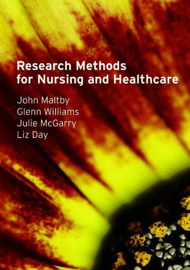 Research Methods for Nursing and Healthcare