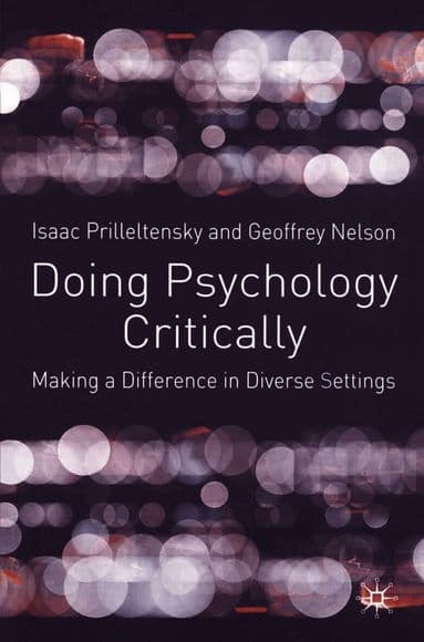 Isaac Prilleltensky best book