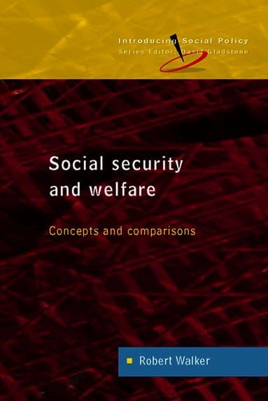 Social Security and Welfare: Concepts and Comparisons
