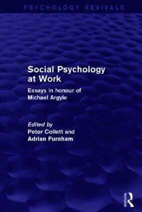 Social Psychology at Work (Psychology Revivals)