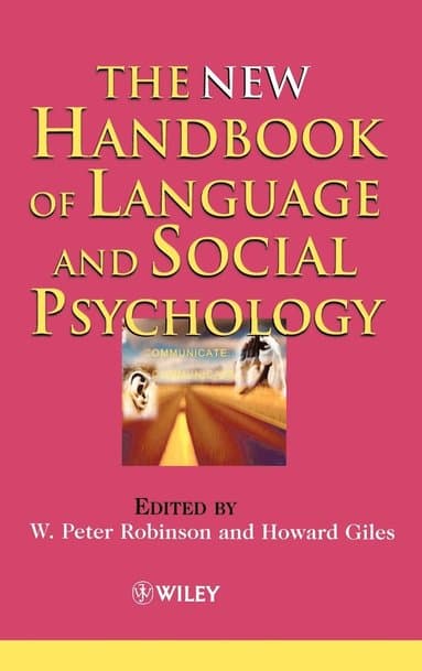 New Handbook of Language and Social Psychology
