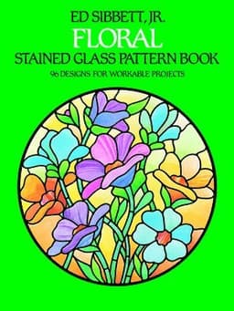 Floral Stained Glass Pattern Book