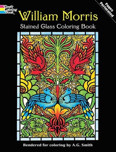 William Morris Stained Glass Coloring Book