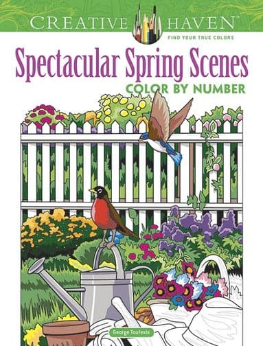 Creative Haven Spectacular Spring Scenes Color by Number