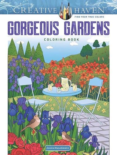 Creative Haven Gorgeous Gardens Coloring Book