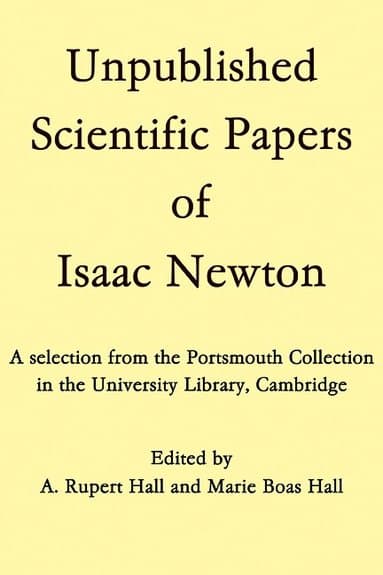 Unpublished Scientific Papers of Isaac Newton