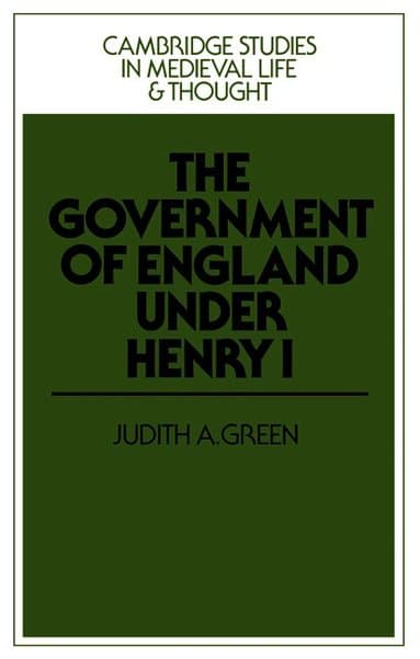 The Government of England under Henry I
