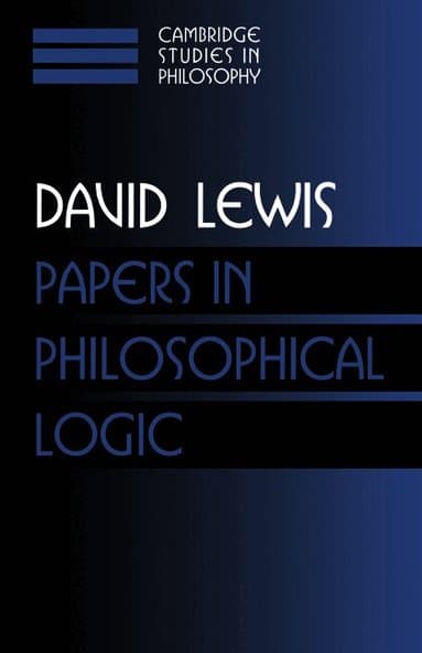 Papers in Philosophical Logic: Volume 1