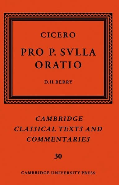Cicero: Pro P. Sulla oratio