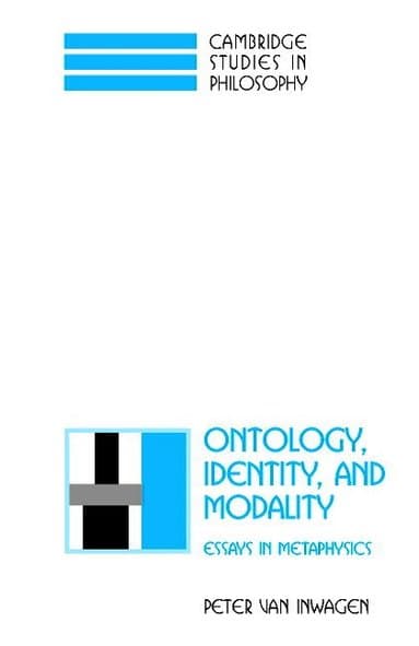 Ontology, Identity, and Modality