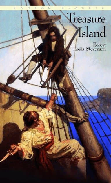 Omslag till boken Treasure Island av Robert Louis Stevenson