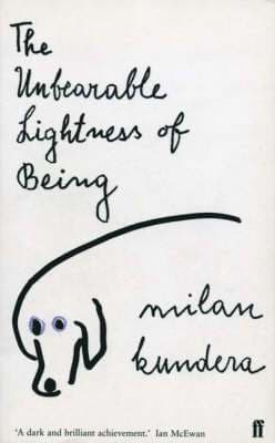 Omslag till boken Unbearable Lightness of Being av Milan Kundera
