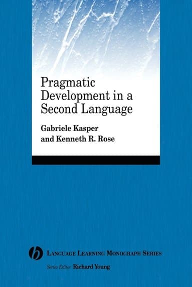 Pragmatic Development in a Second Language