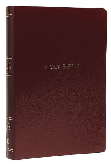 NKJV Holy Bible, Giant Print Center-Column Reference Bible, Burgundy Leather-look, 72,000+ Cross References, Red Letter, Comfort Print: New King Ja...