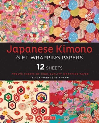 Japanese Kimono Gift Wrapping Papers - 12 Sheets
