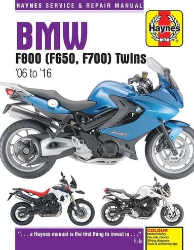 BMW F650, F700 & F800 Twins (06-16) Haynes Repair Manual