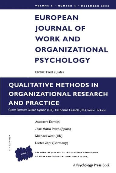 Qualitative Methods in Organizational Research and Practice