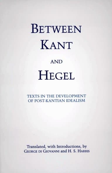 Between Kant and Hegel