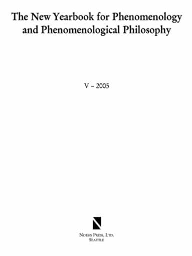 New Yearbook for Phenomenology and Phenomenological Philosophy